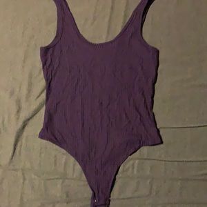 Purple ribbed body suit. Worn once.